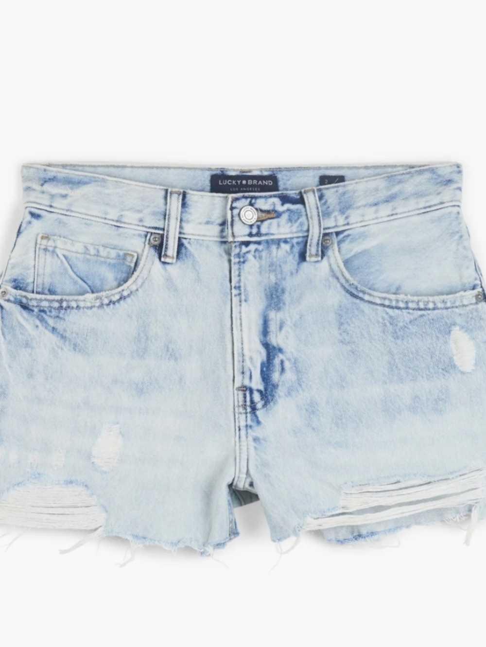 Lucky Brand Light Blue Distressed Denim Shorts Size 6
